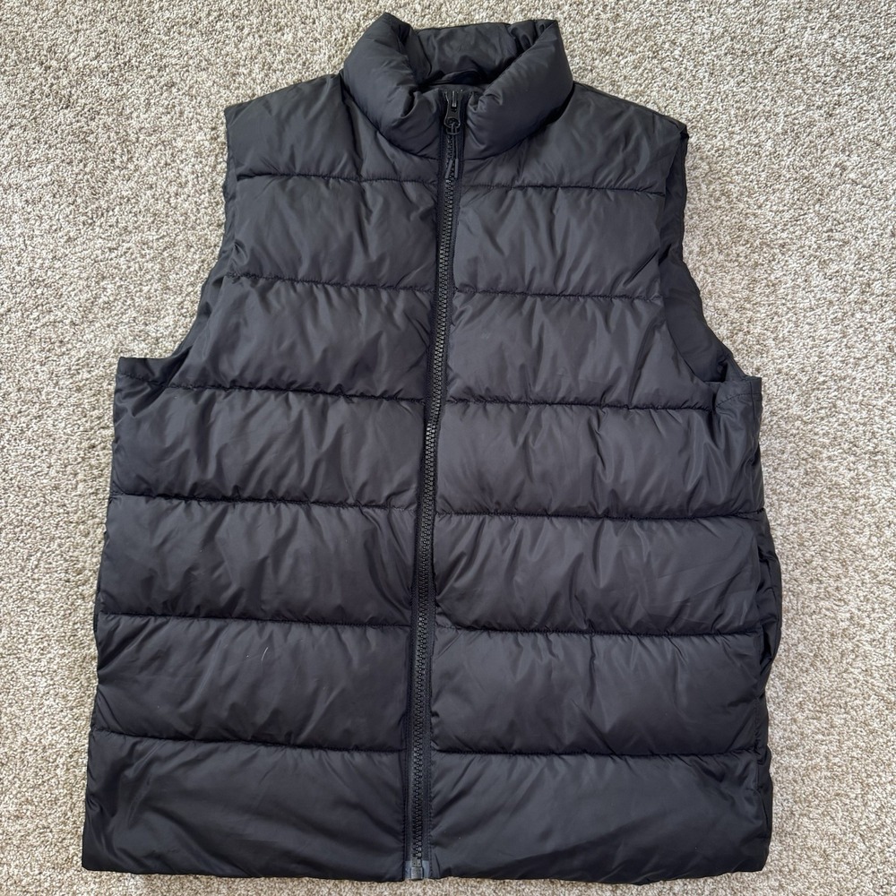 ASOS Mens Size M Black Zip Up Pockets Sleeveless‎ Puffer Vest Jacket